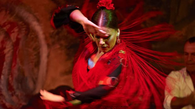A flamenco dancer in Seville.