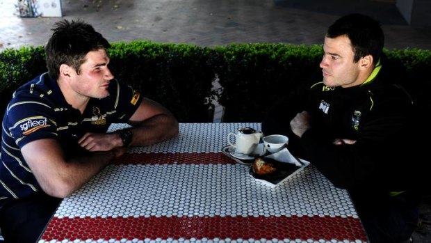 Brumbies skipper Ben Mowen, left, and Raiders prop David Shillington have made David 'Polky' Polinghorne excited about finals fever in the nation's capital.