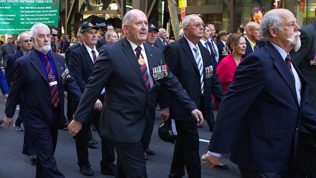 Need for space: "There might be a lot more people wanting to make a day of it," says Peter Cosgrove who joined in the Anzac Day march in Sydney.