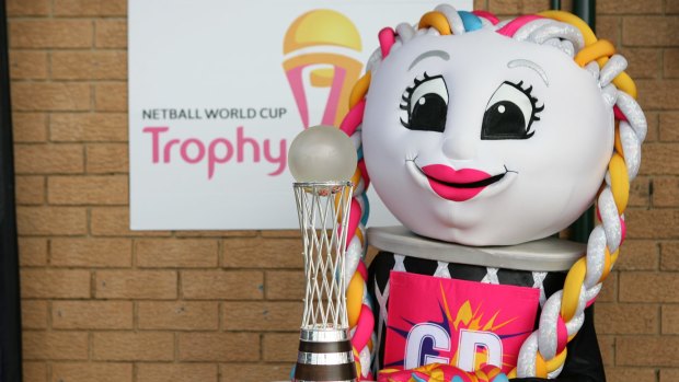 The netball World Cup trophy on display earlier this year.