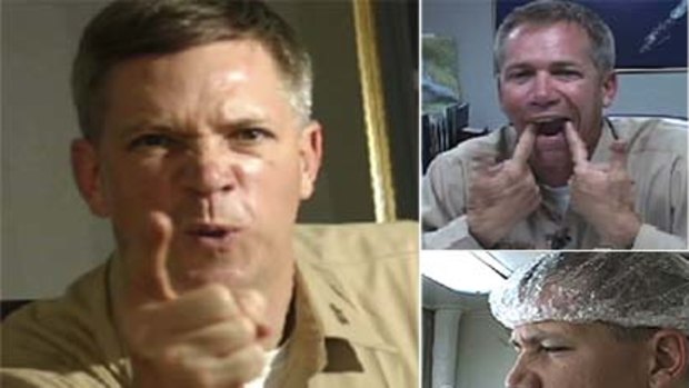 Finger pointed ...  Captain Owen Honors in clips from the controversial videos made in 2006-07.