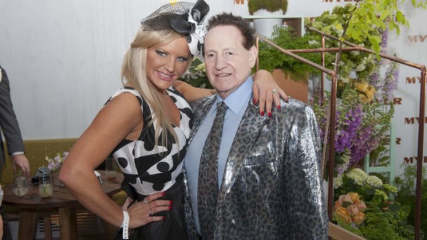 No show: Geoffrey Edelstein and his wife and Brynne Edelsten at last year's Derby Day.