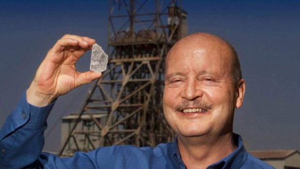 My, how big you are ... in this photo supplied by Petra Diamonds, CEO Johan Dippenaar holds the 507.55 carat white diamond recovered at the Cullinan Diamond Mine, South Africa.