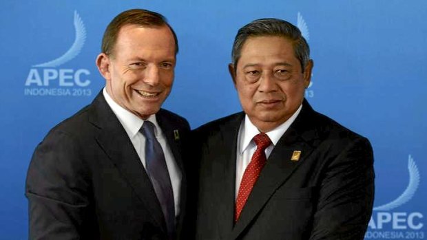 We used to be friends: Tony Abbott and Susilo Bambang Yudhoyono.