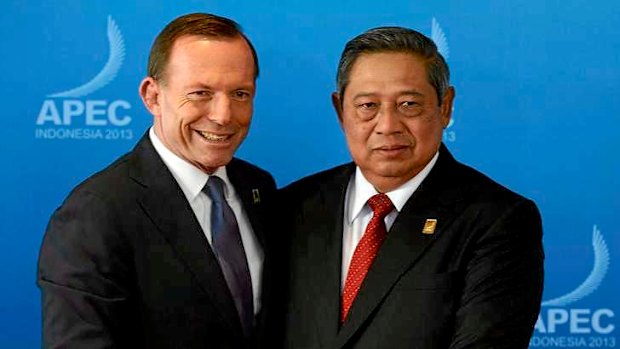 We used to be friends: Tony Abbott and Susilo Bambang Yudhoyono.