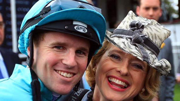 Group 1 double, no trouble ... Tom Berry and his boss, Gai Waterhouse.