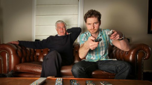 Charlie Pickering and father Ron: out of control, but not out of controls.