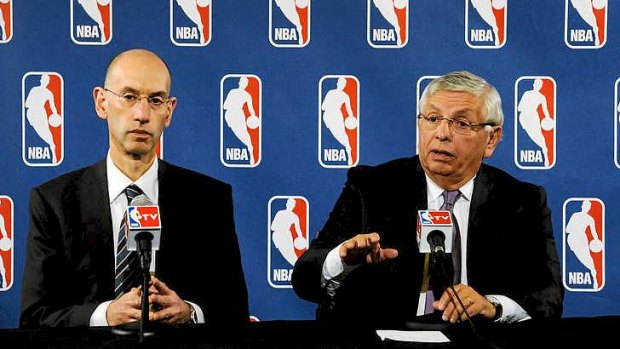 Deputy Commissioner Adam Silver and NBA Commissioner David Stern.