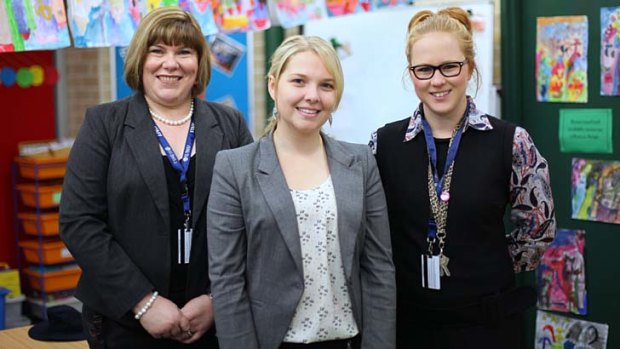 Supported &#8230; (from left) the St Paul's Grammar director of planning and organisation, Karen Keogh, with teachers Sarah Blaszczyk and Dominique Anderson.