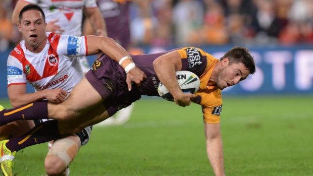 Still in the Hunt: The efforts of Broncos No.7 Ben Hunt ensured Brisbane remain in contention for a place in the finals.