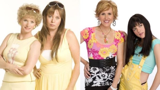 From left: the original <i>Kath & Kim</i> and the US remake.