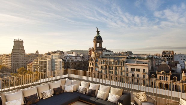 Penthouse terrace, Mandarin Oriental Hotel, Barcelona. 