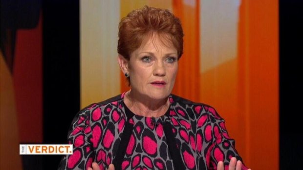 Pauline Hanson on The Verdict, for some reason.