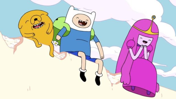<i>Adventure Time</i> characters in action.