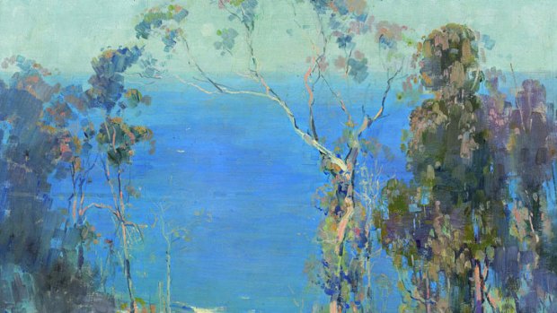 <i>Ocean Blue, Lorne</i>, 1921, oil on canvas, 64cmx76.6cm.