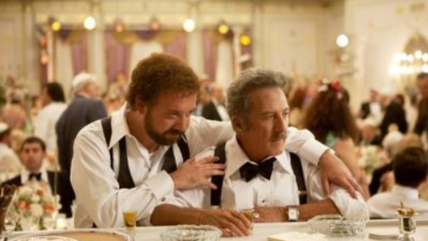Last drinks: A freshly married Barney (Paul Giamatti) shares a drink with his dad (Dustin hoffman) before his life goes off-beam in the delightful ramble Barney's Version.