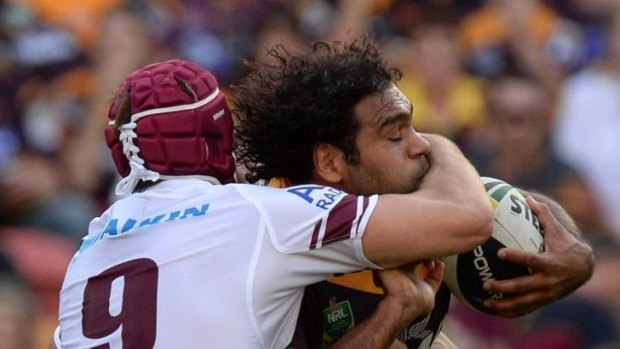 He's back: Big Sam Thaiday is a key player for the Maroons and Broncos.