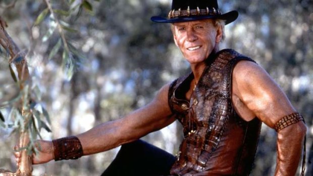 Actor Paul Hogan is pictured as Mick 'Crocodile' Dundee.