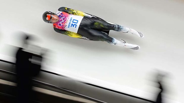 Sliding high: Bruno Banani?s run in Sochi.