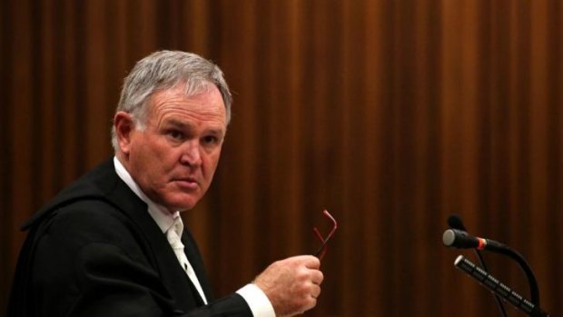 Told to back off ... Barry Roux, lawyer of Oscar Pistorius, was reprimanded by judge Thokozile Masipa for badgering a witness.