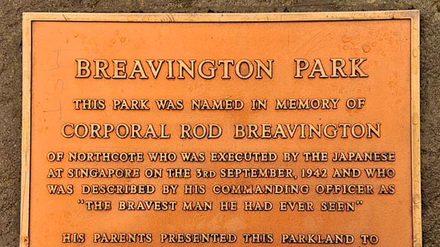 A plaque in Rod Breavington's honour.