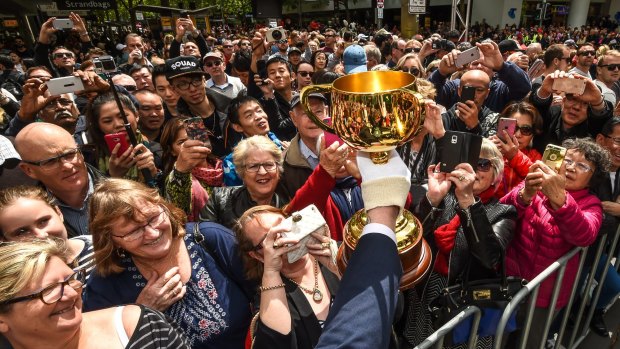 Large crowds are expected this year too on Monday for the Melbourne Cup Parade. 