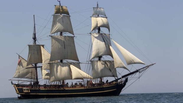 The HMS Bounty sails on Lake Erie in 2010.