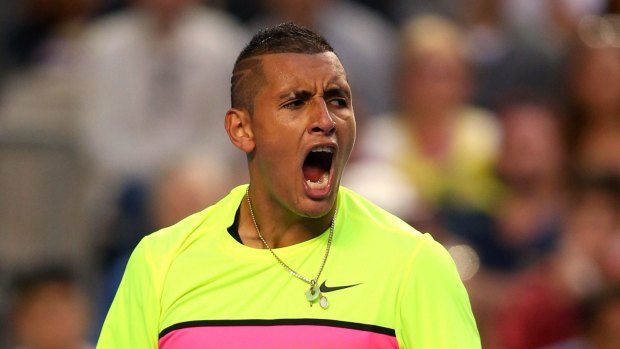 Kyrgios voices his aversion to court-side phone calls.