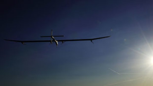"The goal is to show that we can be much more independent from fossil energy" ... Solar Impulse takes off from Payerne airport in Switzerland.