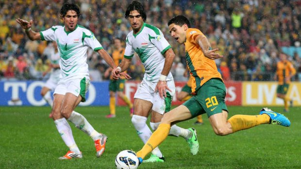 Kicking on: Tom Rogic has created a big impression during his short time with the Socceroos.