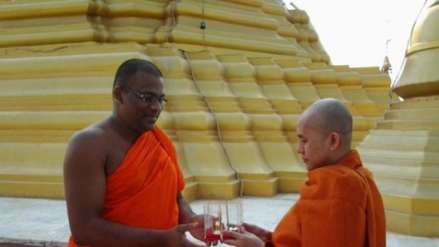 Galagoda Atte Gnanasara, left, and Ashin Wirathu are spearheading a new vision for a religion once based on principles of non-violence.