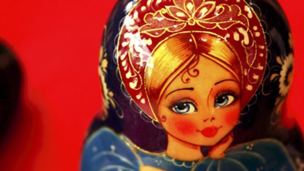 A beautiful matroyshka or 'babushka' doll.