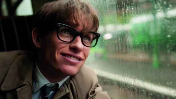 Eddie Redmayne as Stephen Hawking in the film <i>The Theory of Everything</i>.