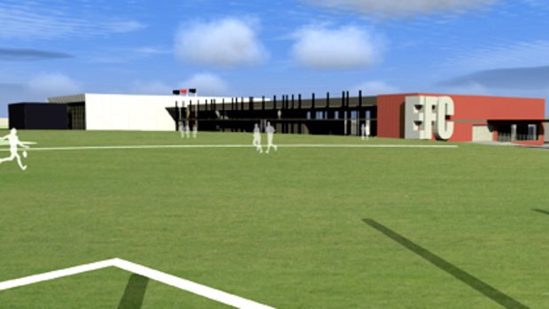 An artist's impression of Essendon's new administrative and training base near Melbourne Airport.