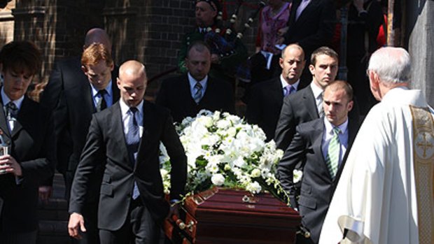 Michael McGurk's funeral at Sacred Heart Catholic Church in Mosman.