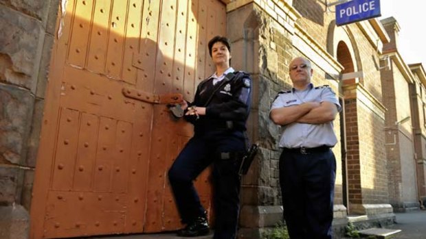 Sergeants Jodie Whiteley and Max Jackson are long-serving police officers at Carlton's 120 year old Police Station. <i>Photo: Michael Clayton-Jones.</i>