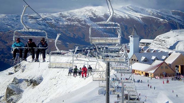 Up and away: Cardrona ski resort in New Zealand.