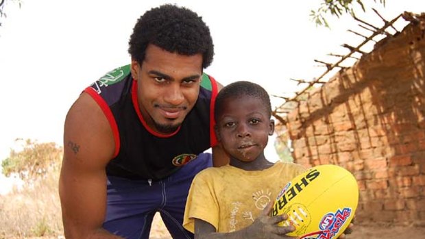 Harry O'Brien in orphanage in Chimoio, Mozambique in 2008.