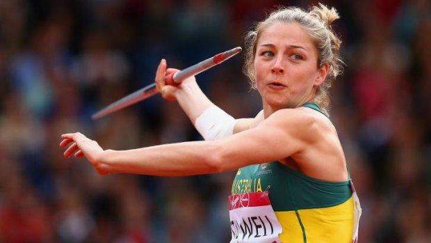 Sophie Stanwell of Australia competes  in the heptathlon.