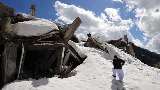 Destroyed ... the ruins of the Malam Jabba ski resort.