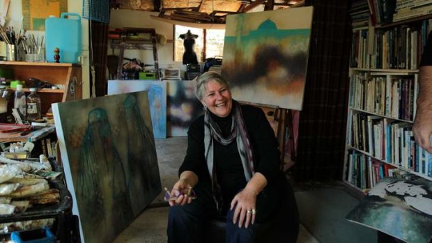 Jennifer Gowen in her studio: She took an exhibition of Australian artists to Afghanistan, the first international exhibition in the country since the fall of the Taliban.