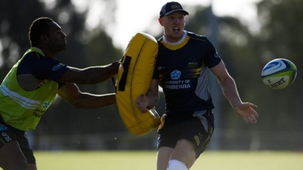Jesse Mogg during a Brumbies training session on Monday.