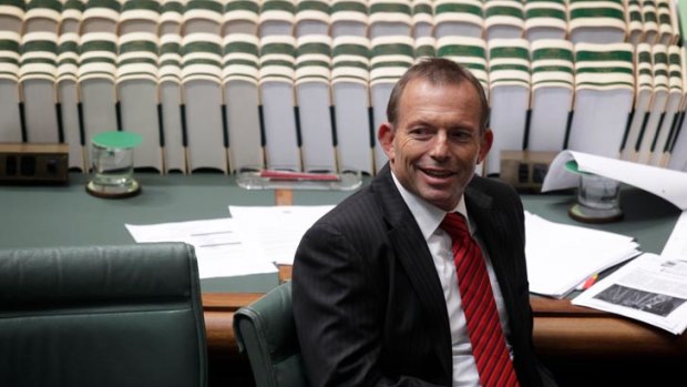 Bounce ... the Opposition Leader, Tony Abbott, would easily win an election if one were called now.