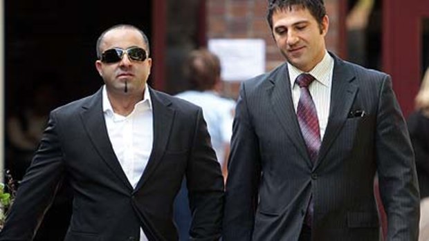 Alen Sarkis, left, the national president of Notorious, with his solicitor Stephen Alexander.