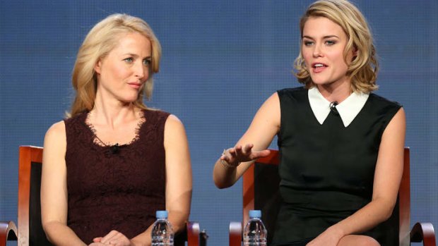 New role: Rachael Taylor, right, will play an FBI agent alongside Gillian Anderson, left.