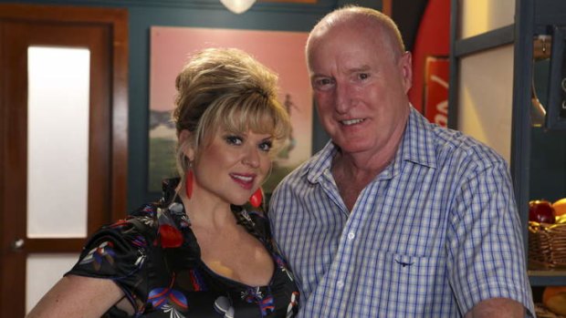 Home and astray: Ray Meagher as Alf Stewart with Emily Symons (Marilyn Chambers) in the Channel Seven soap opera.
