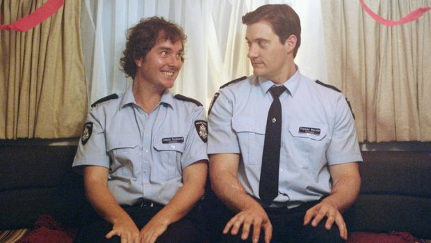 Toby Truslove (left) and Ed Kavalee as constables Red and Tommy in <i>Scumbus</i>, a pet project of Kavalee's for the past five years.