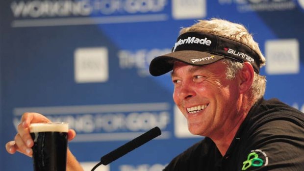 Pint of difference &#8230; Darren Clarke after his Open triumph.