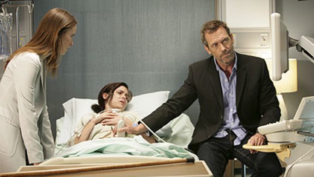 Hugh Laurie as Dr House in the world's most popular television show.