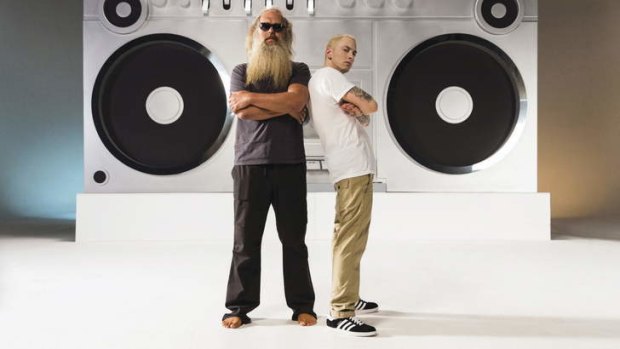 Vitriolic: Eminem with producer Rick Rubin.